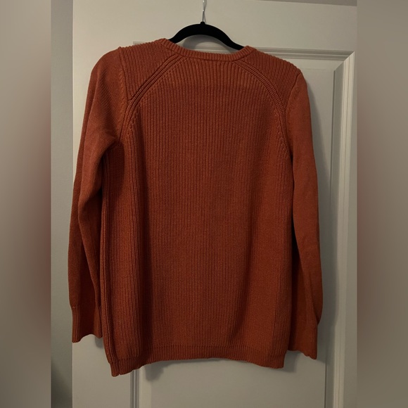 Cable Stitch Women's Raglan Shaker Stitch Pullover Marled Cinnamon Size M - Picture 5 of 7